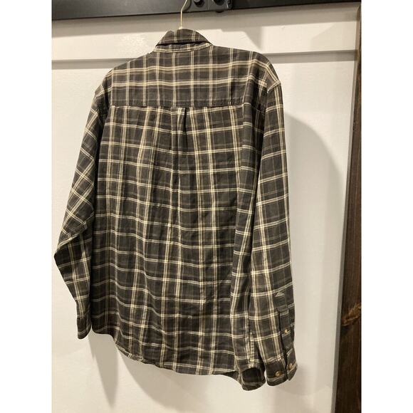 Vintage Y2K REI Shirt Men's Medium Gray Plaid Check Work Shirt - Picture 2 of 12